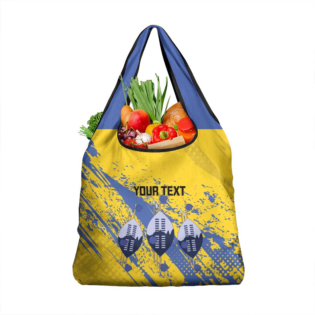 Eswatini Football Custom Grocery Bag Sihlangu Semnikati Yellow - Wonder Print Shop