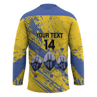 Eswatini Football Custom Hockey Jersey Sihlangu Semnikati Yellow - Wonder Print Shop