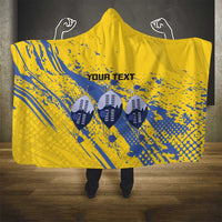 Eswatini Football Custom Hooded Blanket Sihlangu Semnikati Yellow - Wonder Print Shop