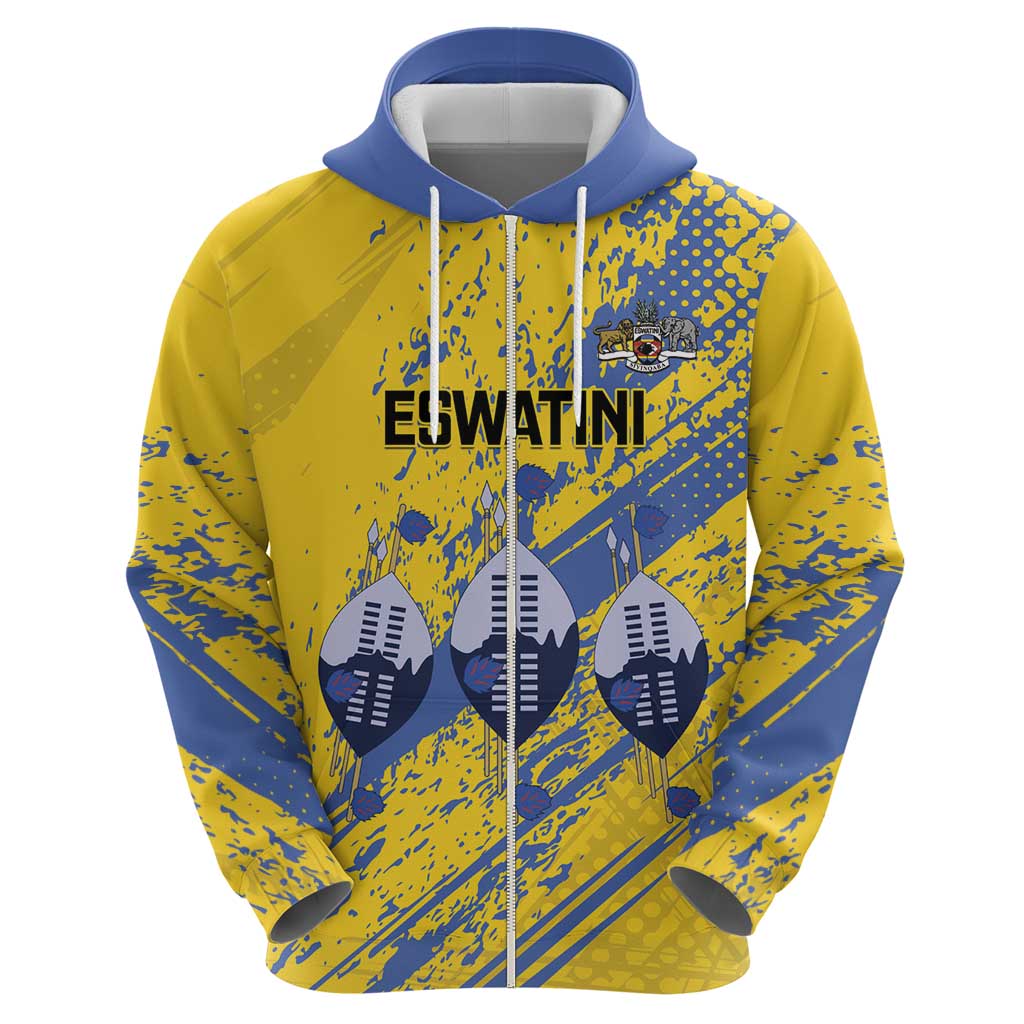 Eswatini Football Custom Hoodie Sihlangu Semnikati Yellow - Wonder Print Shop