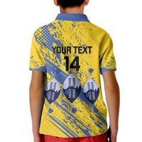 Eswatini Football Custom Kid Polo Shirt Sihlangu Semnikati Yellow - Wonder Print Shop