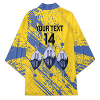 Eswatini Football Custom Kimono Sihlangu Semnikati Yellow - Wonder Print Shop