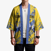 Eswatini Football Custom Kimono Sihlangu Semnikati Yellow - Wonder Print Shop