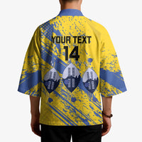 Eswatini Football Custom Kimono Sihlangu Semnikati Yellow - Wonder Print Shop