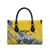 Eswatini Football Custom Leather Bag Sihlangu Semnikati Yellow - Wonder Print Shop