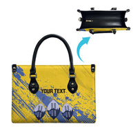 Eswatini Football Custom Leather Bag Sihlangu Semnikati Yellow - Wonder Print Shop