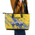 Eswatini Football Custom Leather Tote Bag Sihlangu Semnikati Yellow - Wonder Print Shop