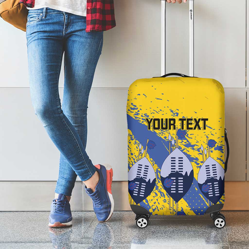 Eswatini Football Custom Luggage Cover Sihlangu Semnikati Yellow - Wonder Print Shop