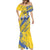 Eswatini Football Custom Mermaid Dress Sihlangu Semnikati Yellow - Wonder Print Shop