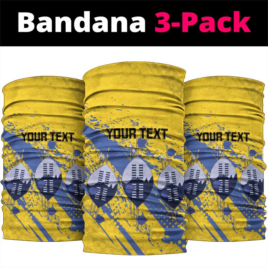 Eswatini Football Custom Neck Gaiter Sihlangu Semnikati Yellow - Wonder Print Shop