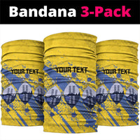 Eswatini Football Custom Neck Gaiter Sihlangu Semnikati Yellow - Wonder Print Shop