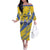 Eswatini Football Custom Off The Shoulder Long Sleeve Dress Sihlangu Semnikati Yellow - Wonder Print Shop