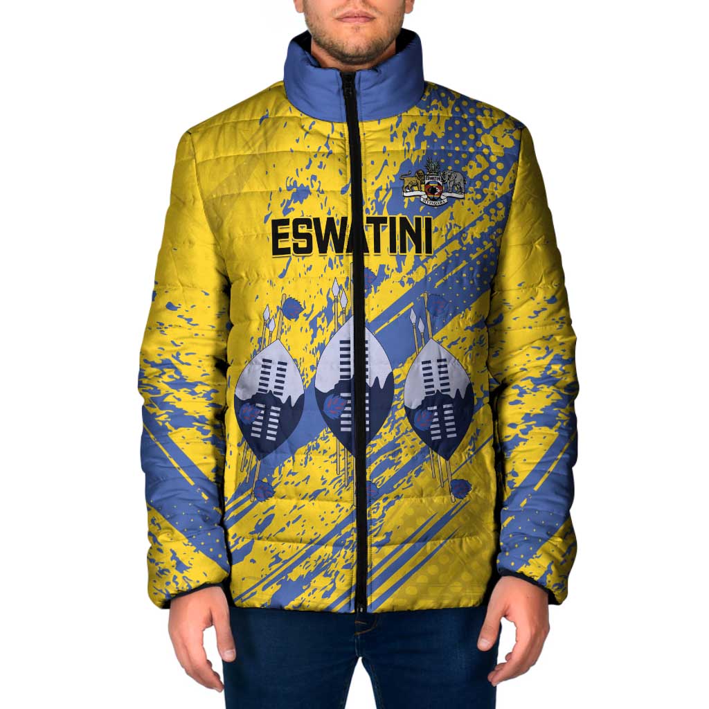 Eswatini Football Custom Padded Jacket Sihlangu Semnikati Yellow - Wonder Print Shop