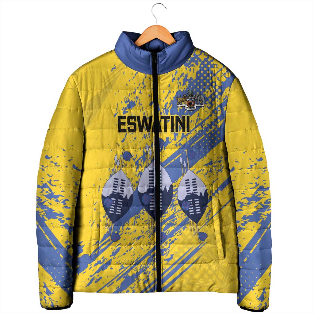 Eswatini Football Custom Padded Jacket Sihlangu Semnikati Yellow - Wonder Print Shop