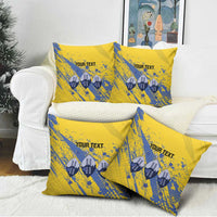 Eswatini Football Custom Pillow Cover Sihlangu Semnikati Yellow - Wonder Print Shop