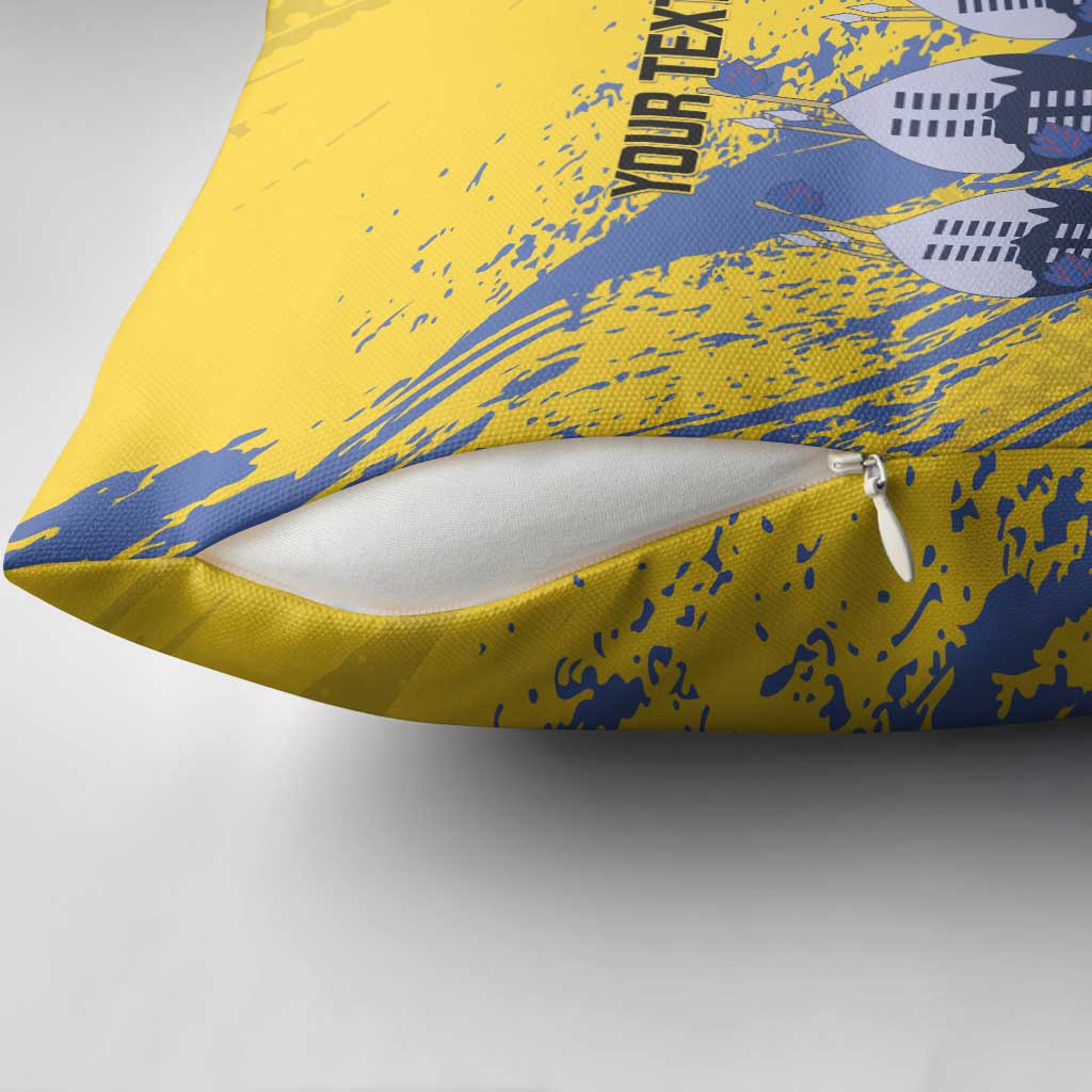 Eswatini Football Custom Pillow Cover Sihlangu Semnikati Yellow - Wonder Print Shop