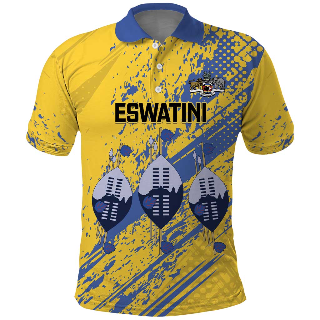 Eswatini Football Custom Polo Shirt Sihlangu Semnikati Yellow - Wonder Print Shop