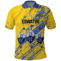 Eswatini Football Custom Polo Shirt Sihlangu Semnikati Yellow - Wonder Print Shop