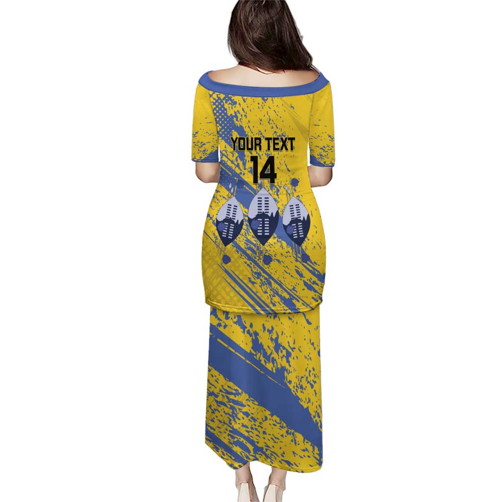 Eswatini Football Custom Puletasi Sihlangu Semnikati Yellow - Wonder Print Shop