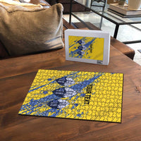 Eswatini Football Custom Puzzle Sihlangu Semnikati Yellow - Wonder Print Shop