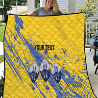 Eswatini Football Custom Quilt Sihlangu Semnikati Yellow - Wonder Print Shop