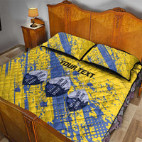 Eswatini Football Custom Quilt Bed Set Sihlangu Semnikati Yellow - Wonder Print Shop