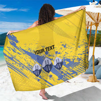 Eswatini Football Custom Sarong Sihlangu Semnikati Yellow - Wonder Print Shop