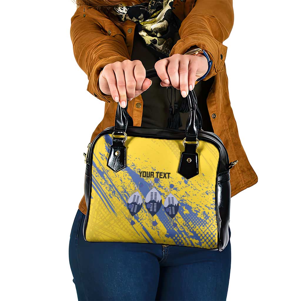 Eswatini Football Custom Shoulder Handbag Sihlangu Semnikati Yellow - Wonder Print Shop