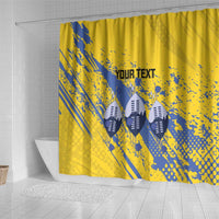 Eswatini Football Custom Shower Curtain Sihlangu Semnikati Yellow - Wonder Print Shop