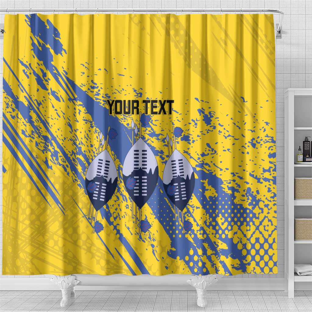 Eswatini Football Custom Shower Curtain Sihlangu Semnikati Yellow - Wonder Print Shop