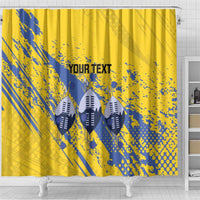 Eswatini Football Custom Shower Curtain Sihlangu Semnikati Yellow - Wonder Print Shop