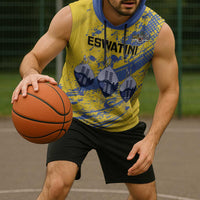 Eswatini Football Custom Sleeveless Hoodie Sihlangu Semnikati Yellow - Wonder Print Shop