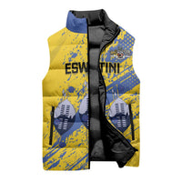 Eswatini Football Custom Sleeveless Puffer Jacket Sihlangu Semnikati Yellow - Wonder Print Shop