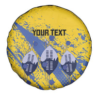 Eswatini Football Custom Spare Tire Cover Sihlangu Semnikati Yellow - Wonder Print Shop
