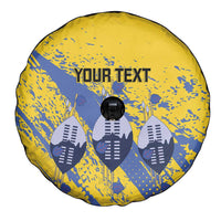 Eswatini Football Custom Spare Tire Cover Sihlangu Semnikati Yellow - Wonder Print Shop