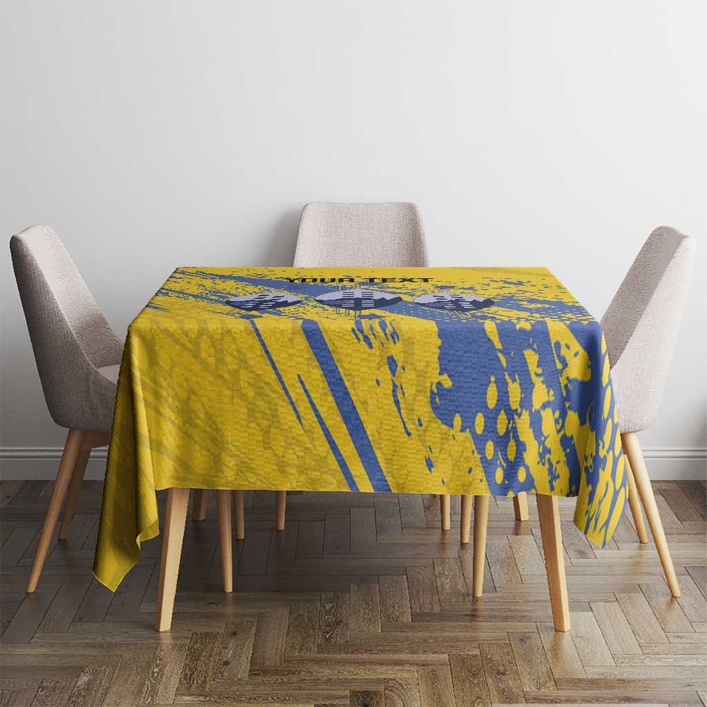 Eswatini Football Custom Tablecloth Sihlangu Semnikati Yellow - Wonder Print Shop