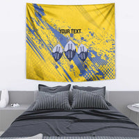 Eswatini Football Custom Tapestry Sihlangu Semnikati Yellow - Wonder Print Shop