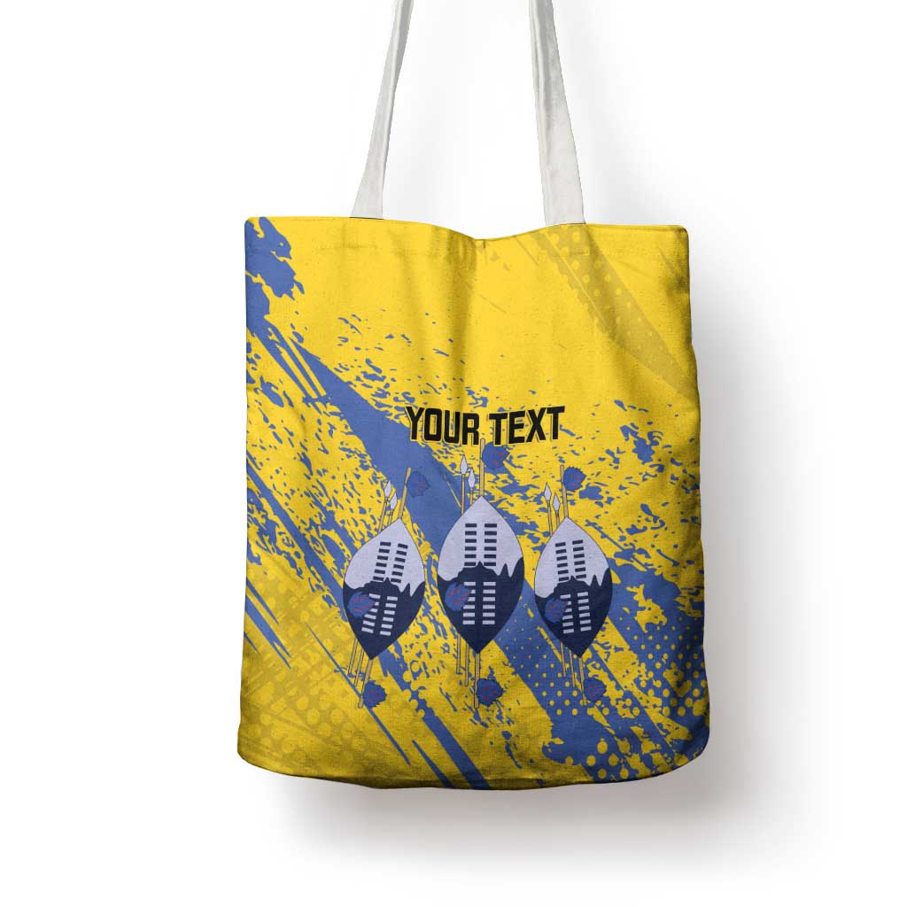 Eswatini Football Custom Tote Bag Sihlangu Semnikati Yellow - Wonder Print Shop