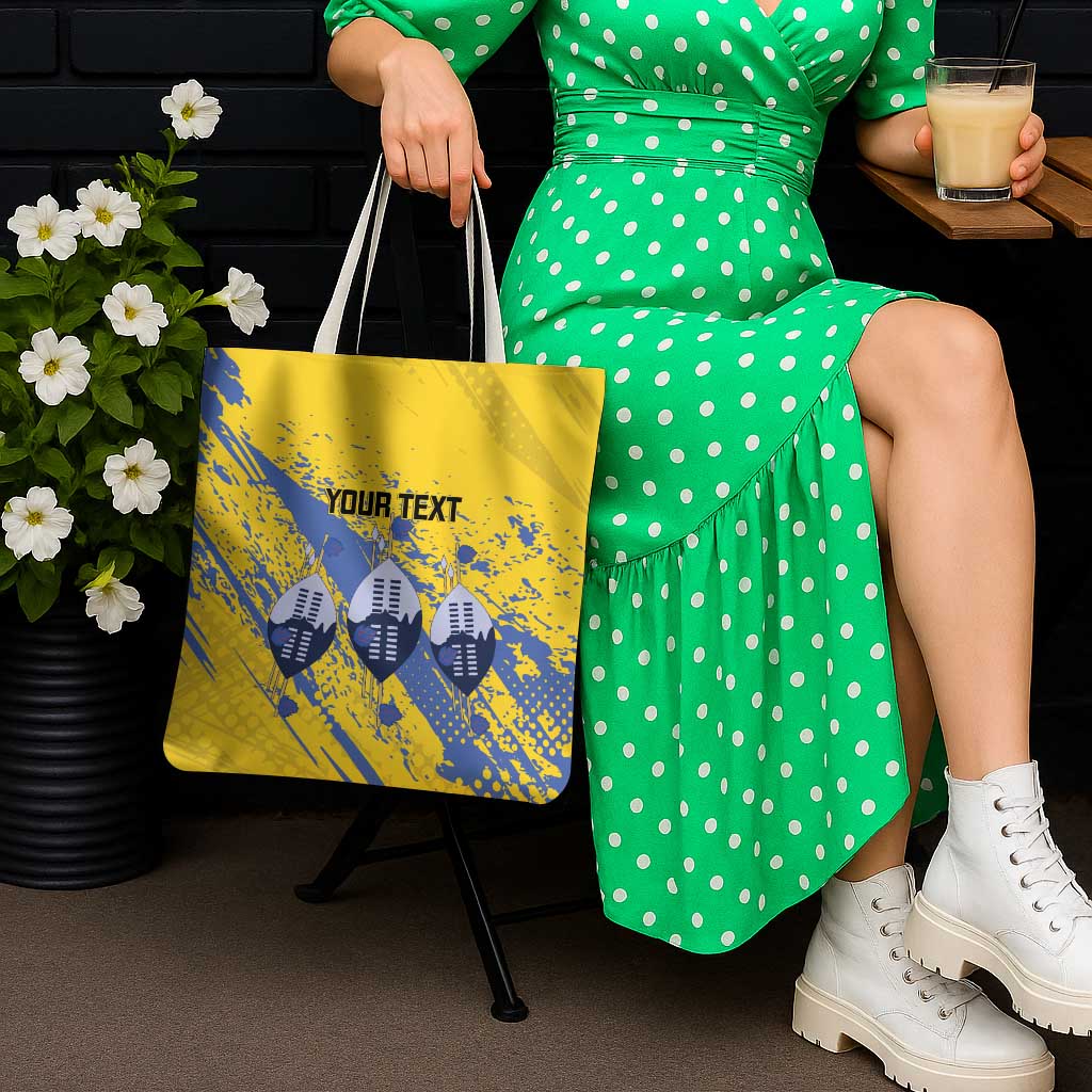 Eswatini Football Custom Tote Bag Sihlangu Semnikati Yellow - Wonder Print Shop