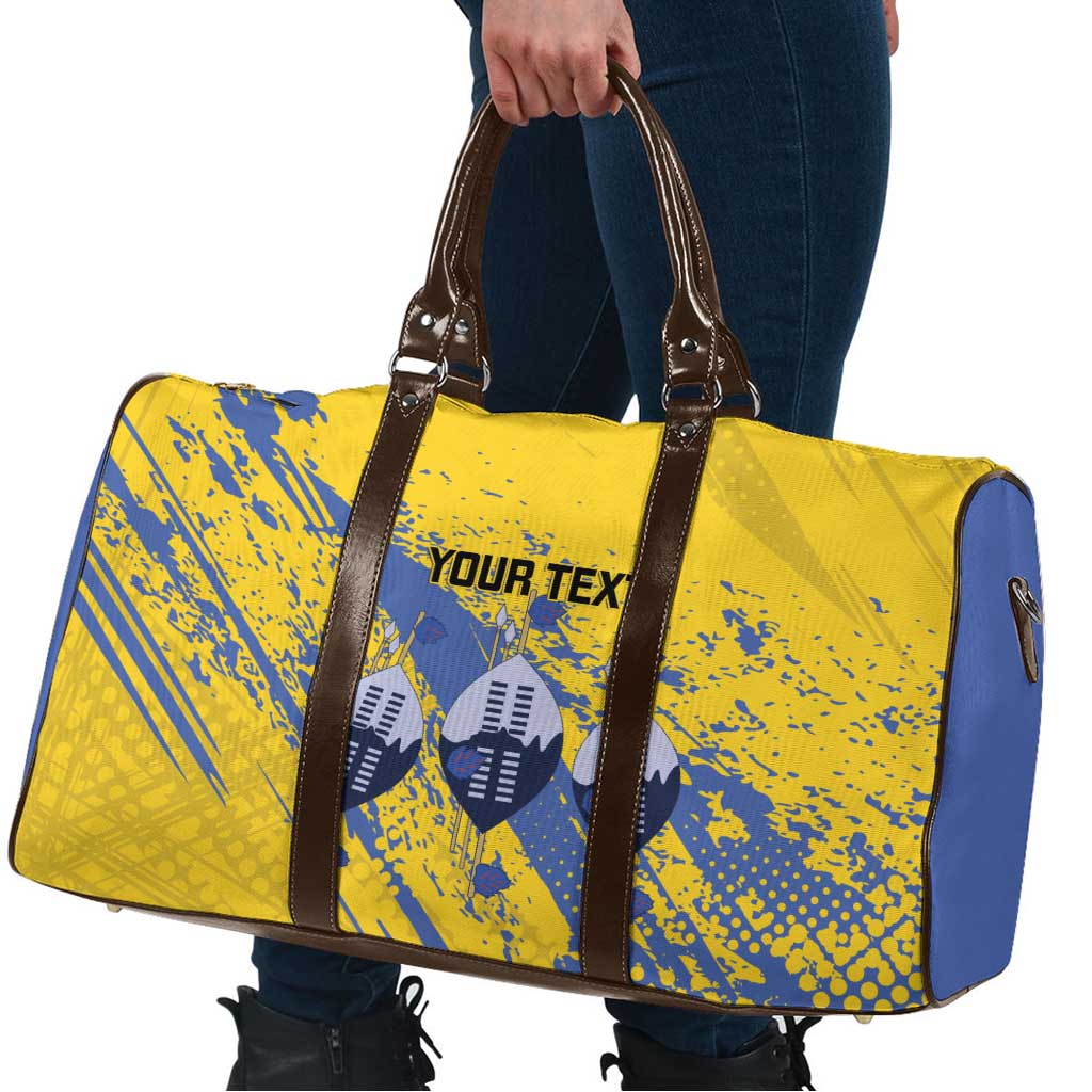Eswatini Football Custom Travel Bag Sihlangu Semnikati Yellow - Wonder Print Shop