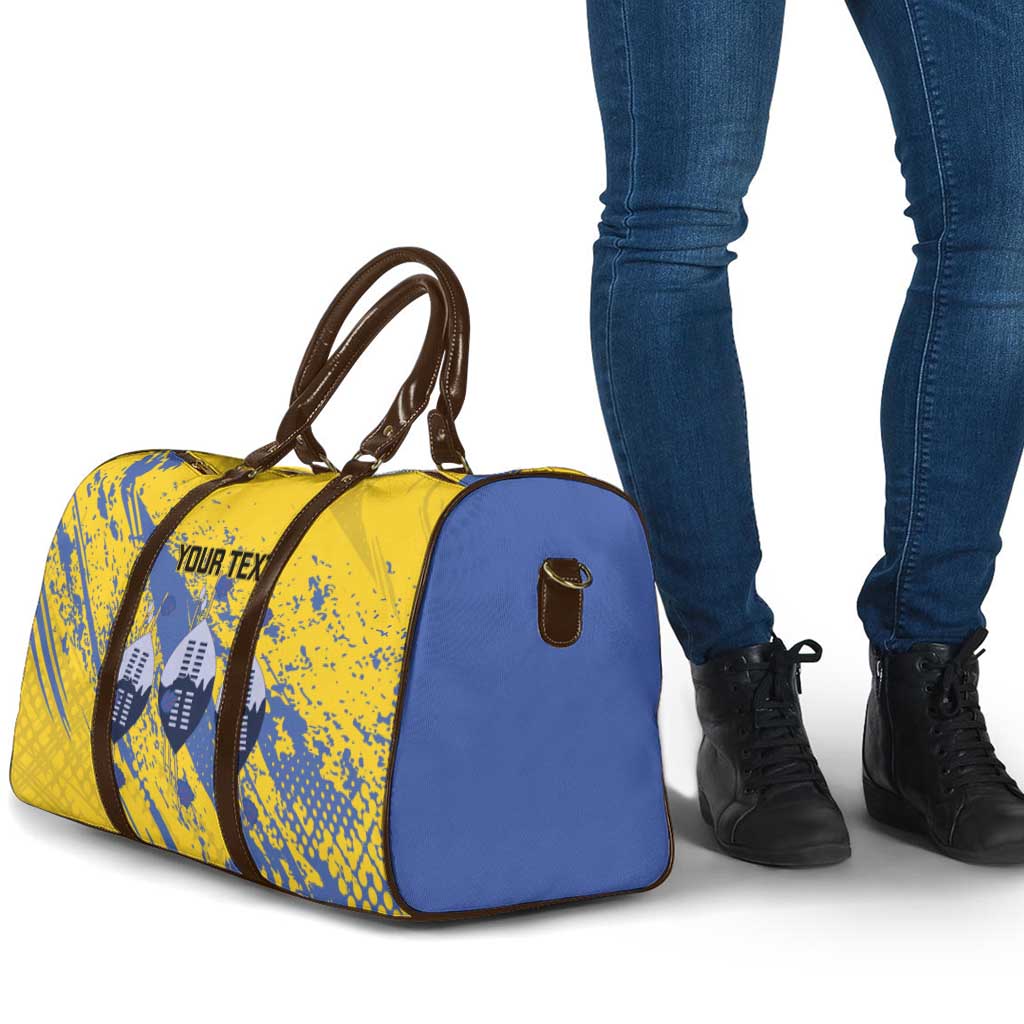 Eswatini Football Custom Travel Bag Sihlangu Semnikati Yellow - Wonder Print Shop
