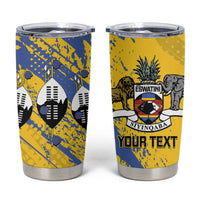 Eswatini Football Custom Tumbler Cup Sihlangu Semnikati Yellow - Wonder Print Shop