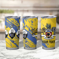Eswatini Football Custom Tumbler Cup Sihlangu Semnikati Yellow - Wonder Print Shop