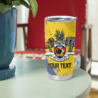 Eswatini Football Custom Tumbler Cup Sihlangu Semnikati Yellow - Wonder Print Shop