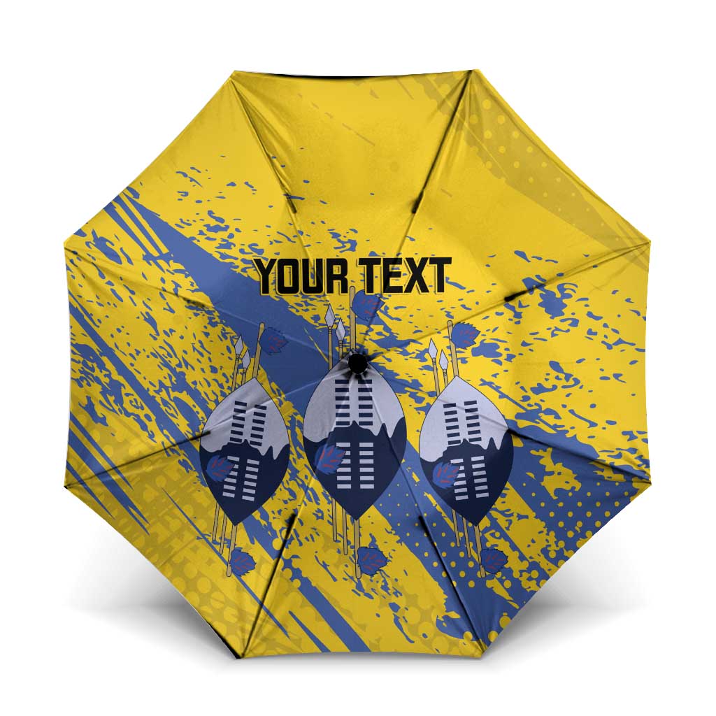 Eswatini Football Custom Umbrella Sihlangu Semnikati Yellow - Wonder Print Shop
