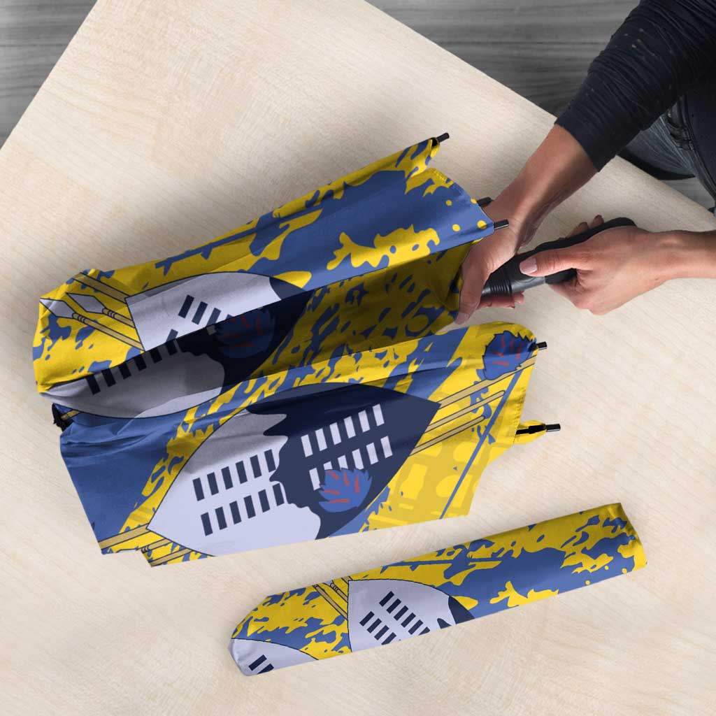 Eswatini Football Custom Umbrella Sihlangu Semnikati Yellow - Wonder Print Shop