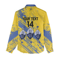 Eswatini Football Custom Women Casual Shirt Sihlangu Semnikati Yellow - Wonder Print Shop