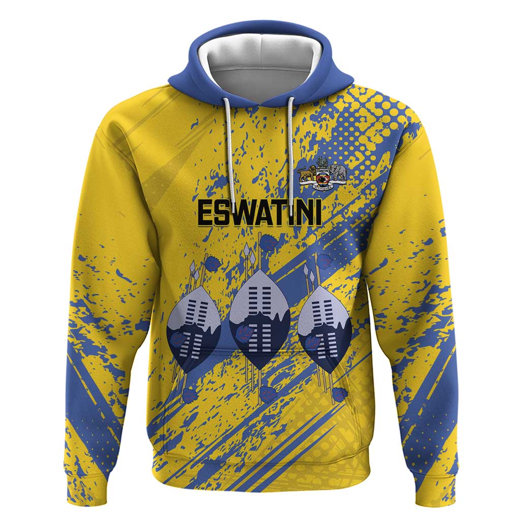 Eswatini Football Custom Zip Hoodie Sihlangu Semnikati Yellow - Wonder Print Shop