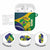 Brazil Independence Day AirPods Case Ordem e Progresso Map With Golden Trumpet - Wonder Print Shop