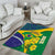 Brazil Independence Day Area Rug Ordem e Progresso Map With Golden Trumpet - Wonder Print Shop